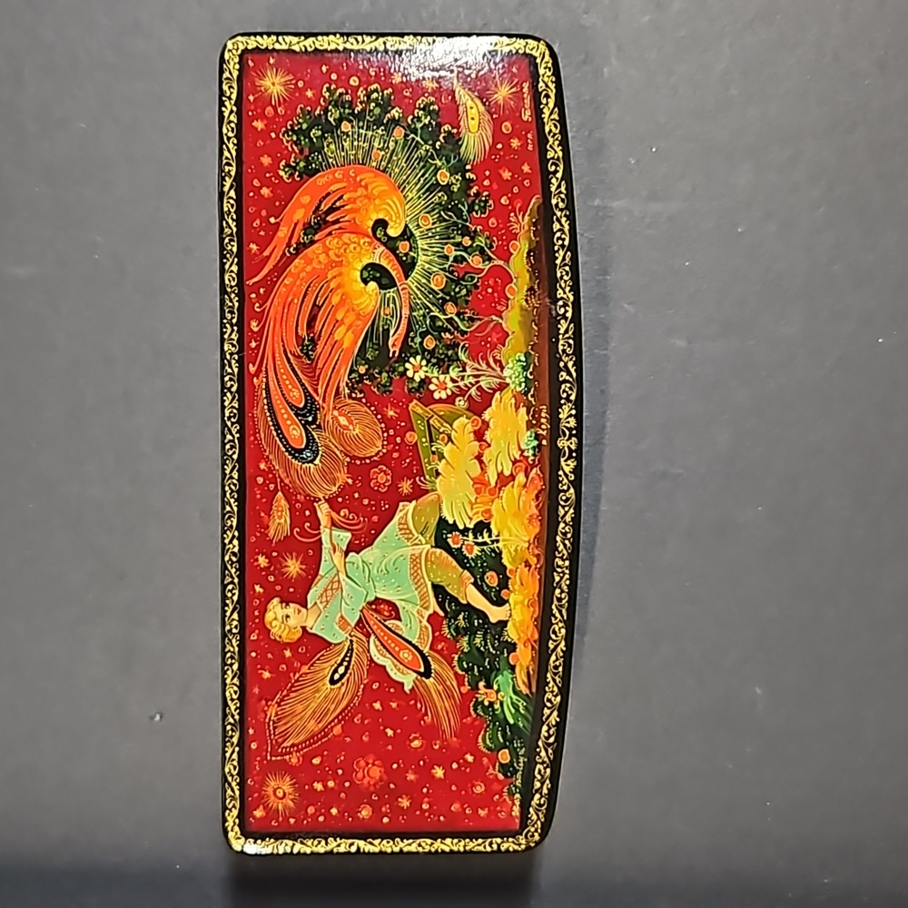 Vintage Firebird Russian  Lacquer Box
